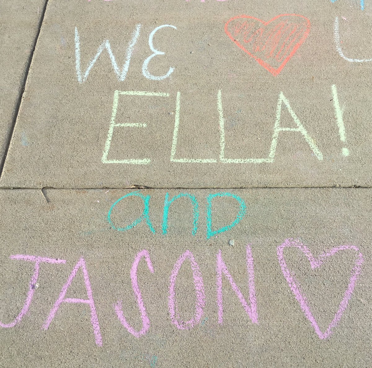 We ❤️ Ella and Jason ❤️ #sidewalkart