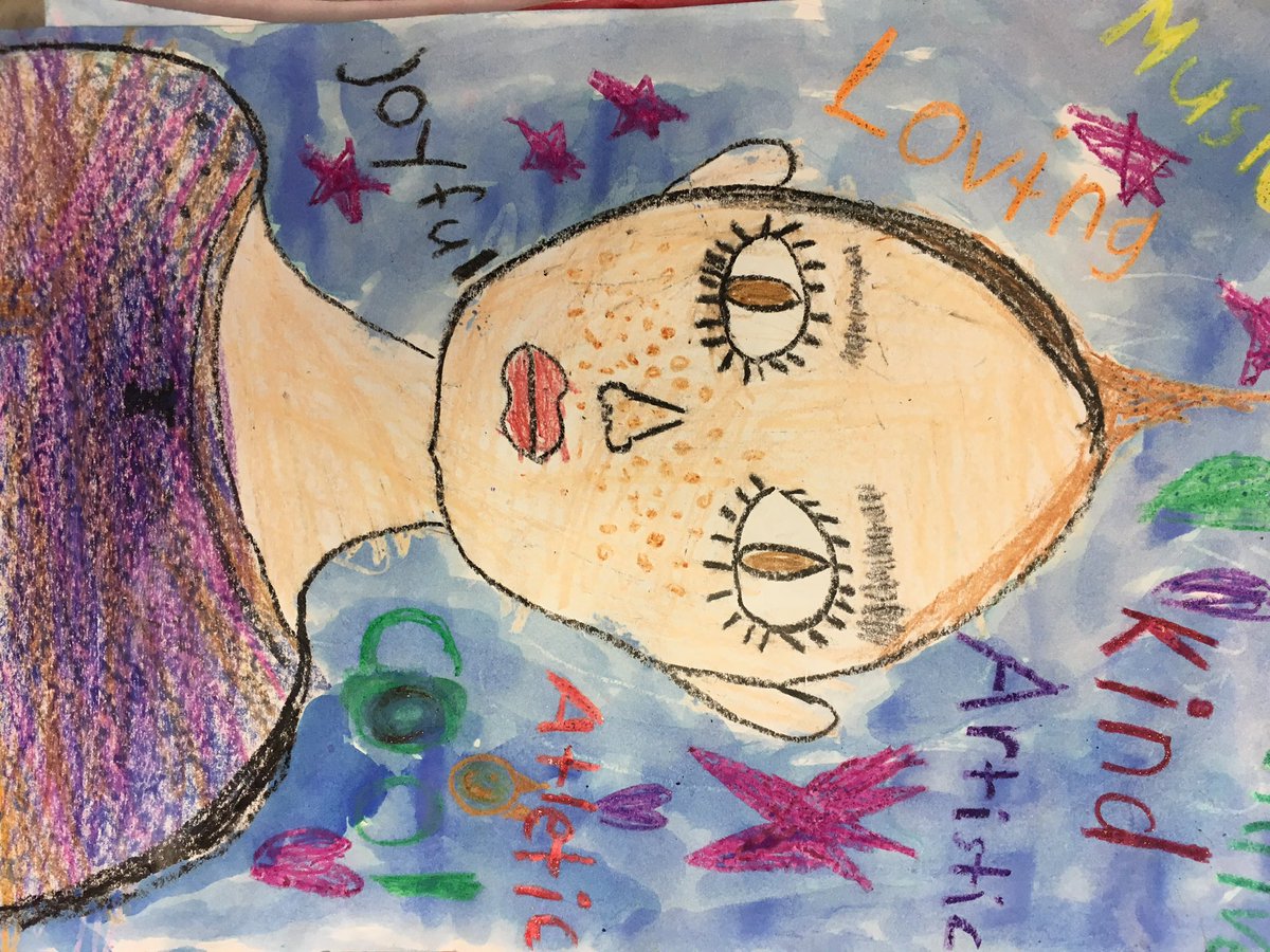 Magrace426's tweet photo. Cool dude . First grade self portraits. #ewrsd#art#aenj#naea#artsed#artteacher @EWRSDArts https://t.co/VnMaTdlD1h