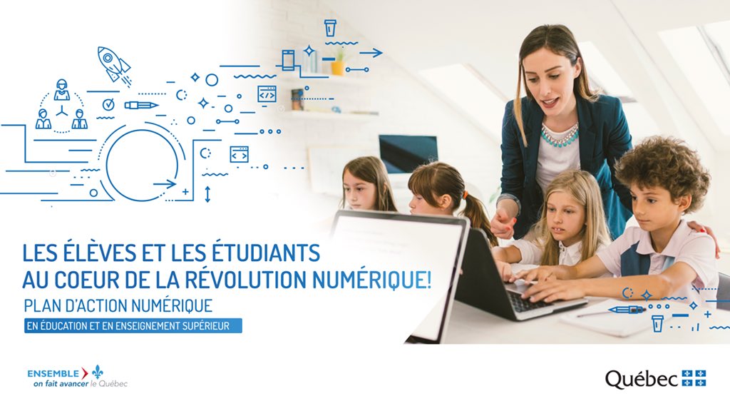 SebastienProulx's tweet photo. C’est un moment unique que nous vivons aujourd’hui. Un moment important pour tous les élèves et tous les étudiants du Québec. #EduNumQc #StraNumQc #EduQc #PolQc #SupNumQc @David_Hlne https://t.co/azzNHYDUJW