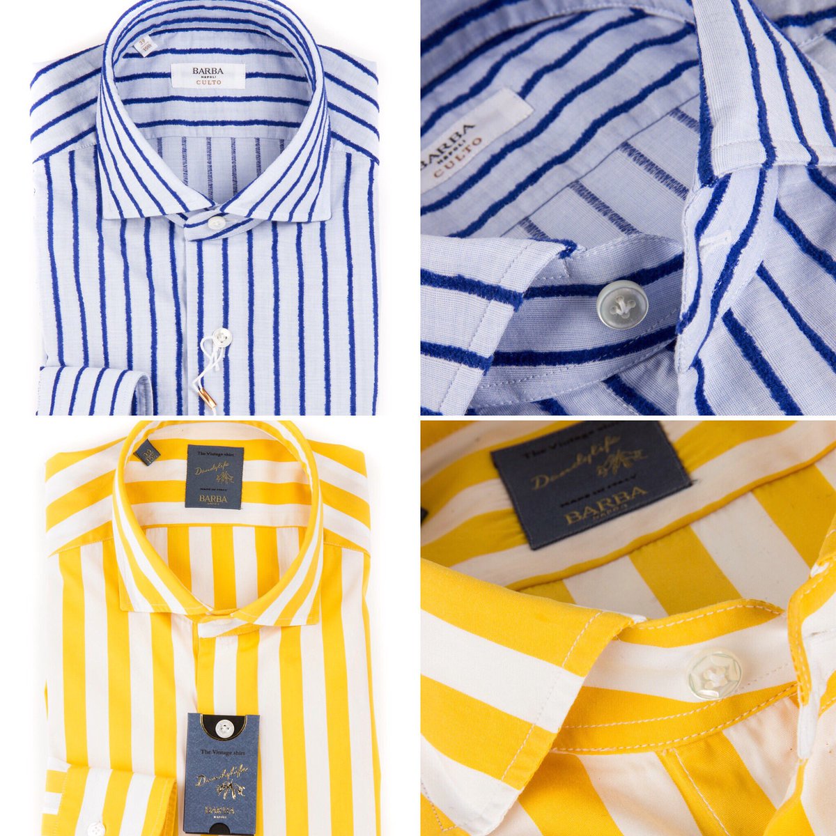 ILSETACCIO1983's tweet photo. BARBA Napoli sartorial shirts collection 💙💛💙💛
https://t.co/q1fvDLBWb5 selection
#ilsetaccio #shoponline #eshop #menscollection #luxuryshirt #barbanapoli #barbashirt #camiciasartoriale https://t.co/jplhn7OjQd