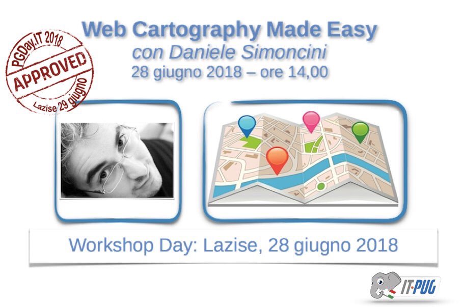 il #WorkshopDay 🔥🔥 goo.gl/zdPxZb  "#Web Cartography Made Easy" Con #DanieleSimoncini  #GIS #PostGIS Iscriviti!!! goo.gl/5nTqXd  🐘🐘🐘 #Lazise #28_giugno @PGDayIT