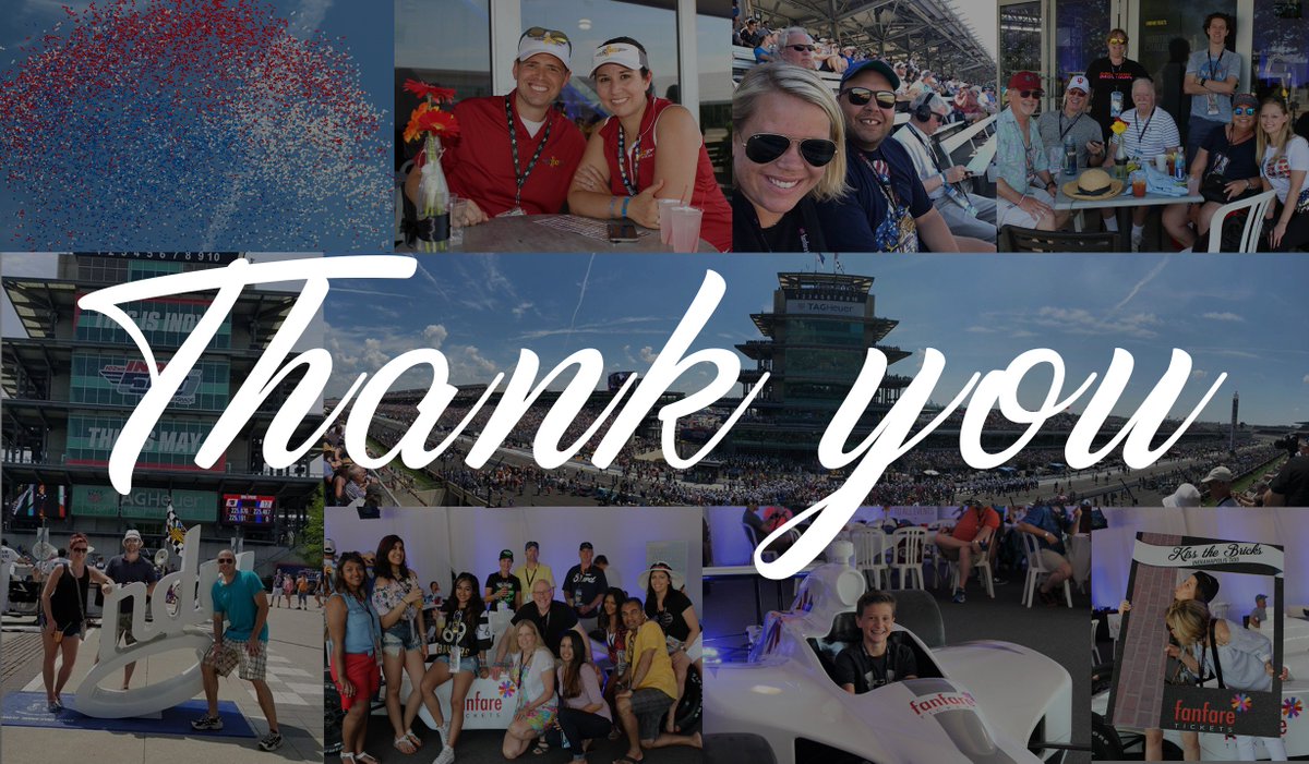 Fanfaretickets's tweet photo. Thank you for making this year's race unforgettable. 
Can't wait to see you at the 103rd Running! 
#indy500 #thisismay #102ndrunning https://t.co/XayrqtJj5n
