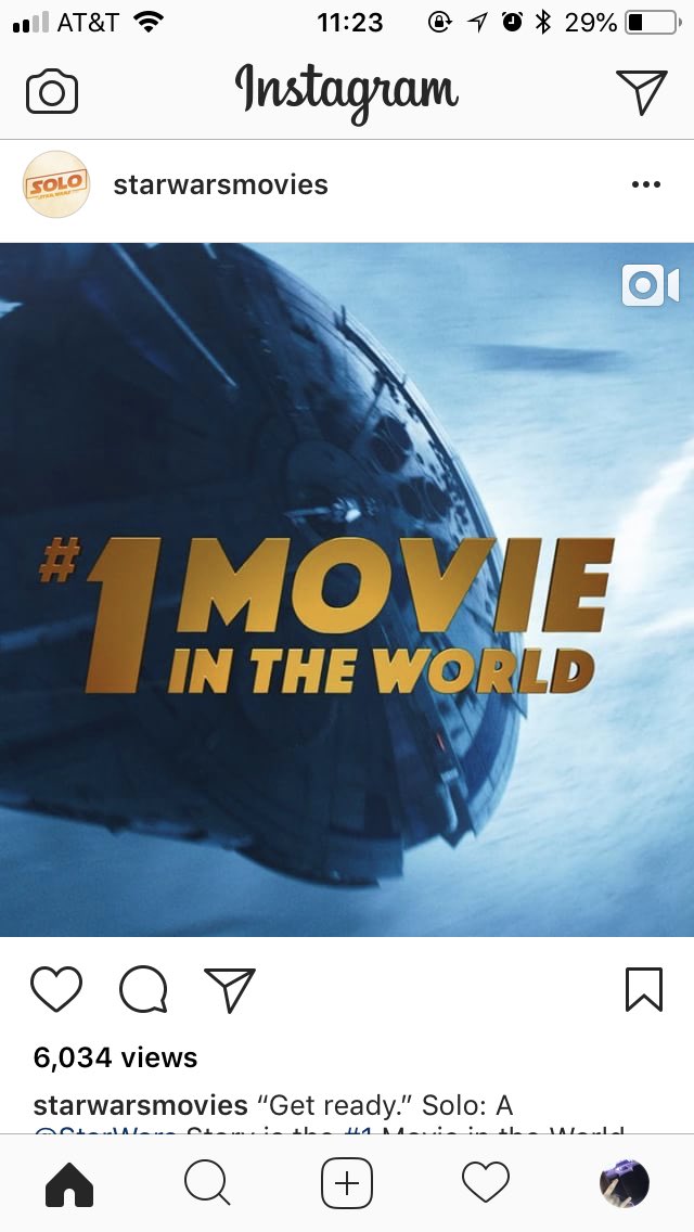 SVSkank's tweet photo. If this isn’t proof that “#1 Movie in America” bullshit is all claims, then I don’t know what is. #SoloStarWars https://t.co/6bQrv93ZsS