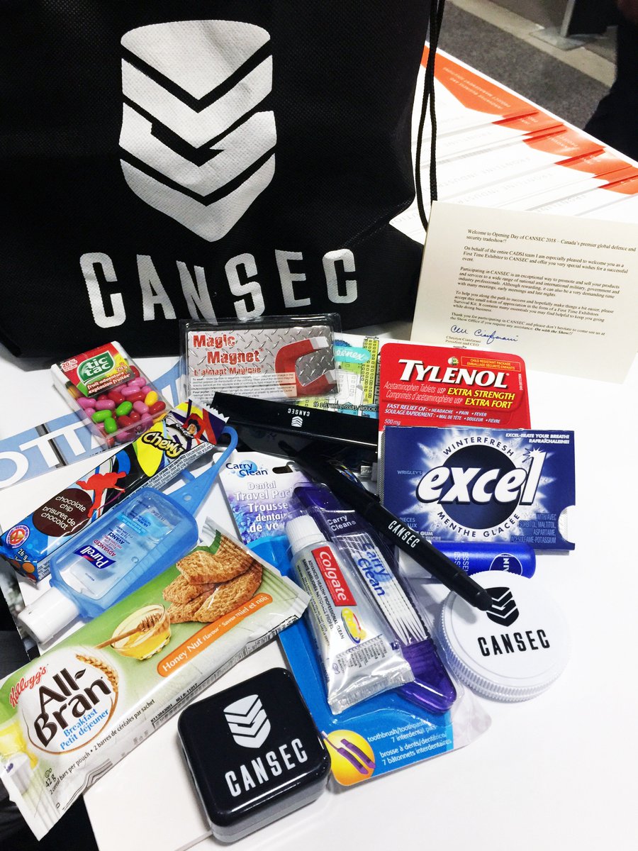 Frontline_SK's tweet photo. @CadsiCanada is an amazing host! As first time exhibitors at #CANSEC2018 we received this awesome #survivalkit. How thoughtful! Thanks #CADSI! https://t.co/9zl47EWu7K