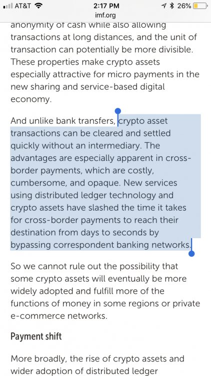 BankXRP's tweet photo. IMF today: “crypto assets have slashed the time it takes for cross-border payments to reach their destination from days to seconds” Currencies Direct: “seconds, compared to the 3 to 5 days”
Via Tehol_Beddict
https://t.co/Mp1OBLFOQT https://t.co/JHRaYNI2ui