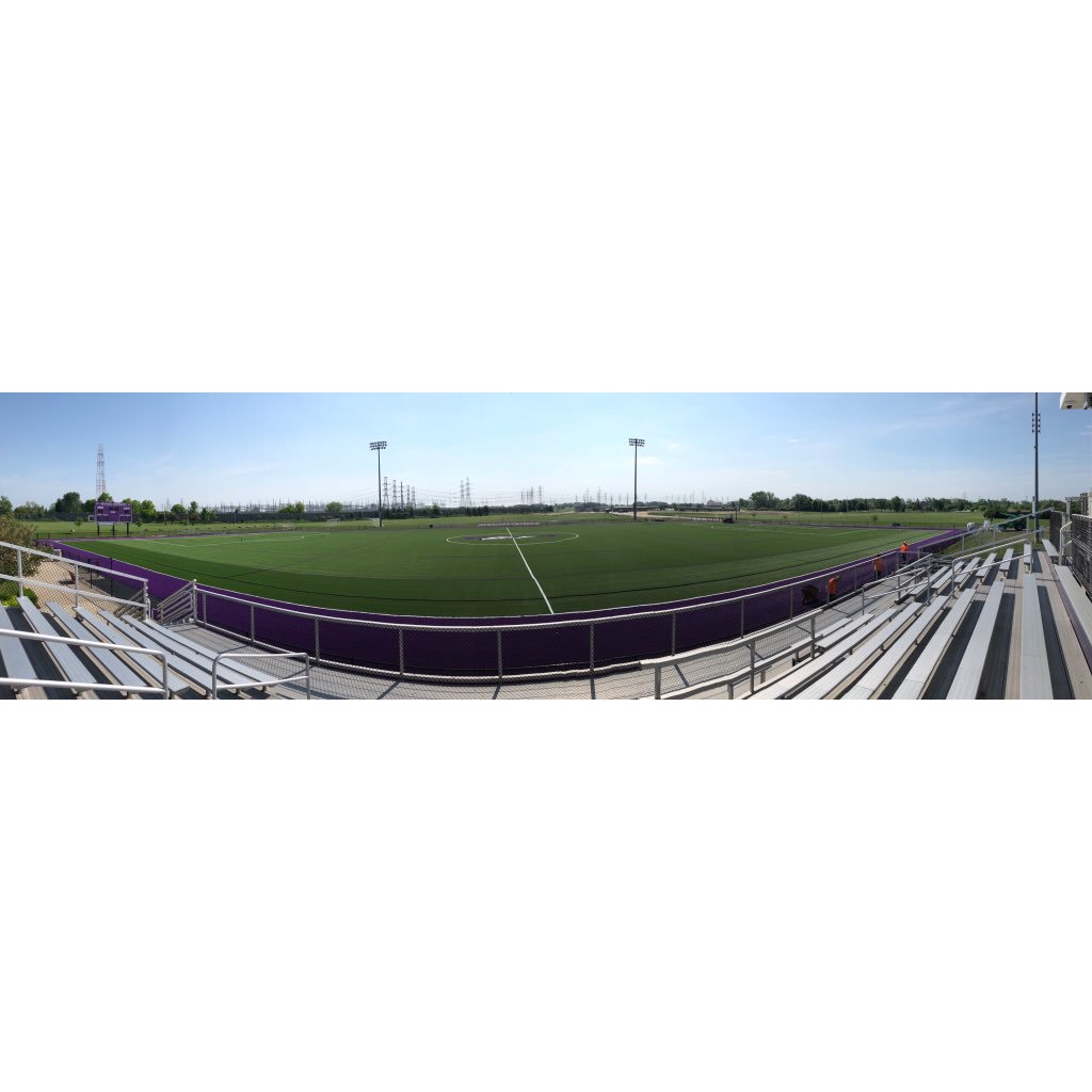 NiagaraWLAX's tweet photo. Spotted: #montyinthemiddle! That can only mean one thing, the #turfmakeover is nearly complete! Check out all that purple 😈! We are already getting excited thinking about playing on it in the fall #turfupdate #purplepride #powerofniagara https://t.co/dC7UaczGs9