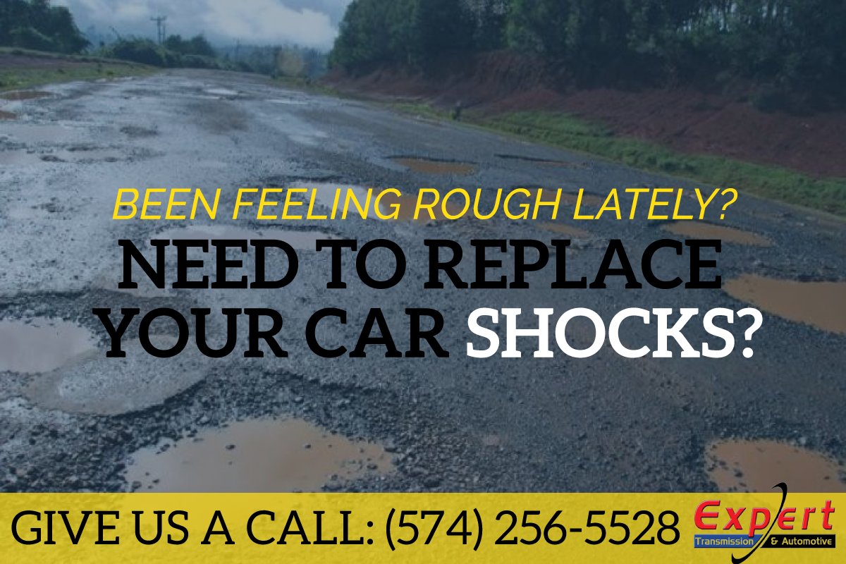 ExpertTrans1's tweet photo. Have you been driving a vehicle that makes you feel like you're hitting every bump in the road? It could just be that you need new shocks &amp; struts! Give us a call if this is you: (574)-256-5528. #ExpertTransmission #ShocksAndStruts https://t.co/hNCYNE1eO4