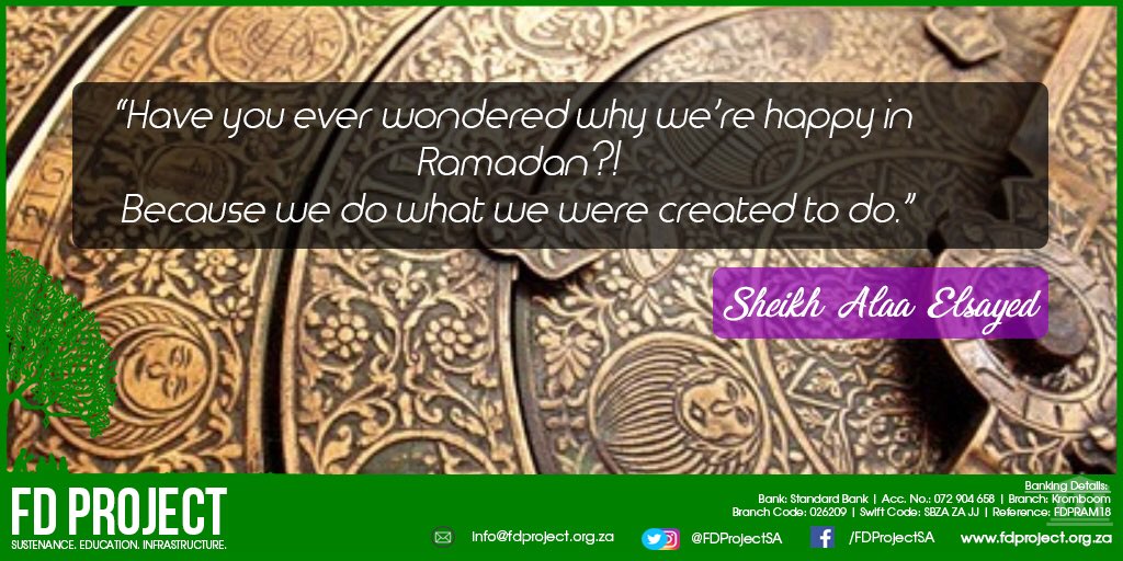 FDProjectSA's tweet photo. #FDPSAQuotes #QOTW #QuoteOfTheWeek #SheikhAlaaElsayed #FDProjectSA #MissionRamadaan #SpreadingTheSpiritOfGenerosity https://t.co/DGaKTyJuVK