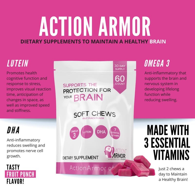 Action_Armor's tweet photo. Did you know studies show that you can prepare the brain for injury through supplementation? Action Armor is made with #omega3, #dha, #lutein, and 3 essential vitamins to support the protection of young brains
Learn More at https://t.co/nOPBqI4MCw https://t.co/NHZfvCJXOD