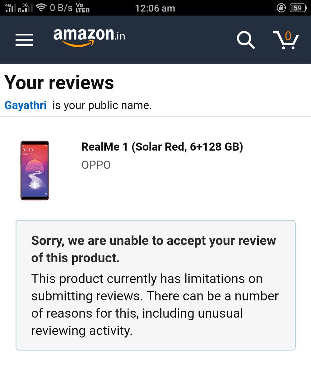 gnaveen451's tweet photo. @realmemobiles Unable to post review due to below error. https://t.co/cQ8vBWpjwA