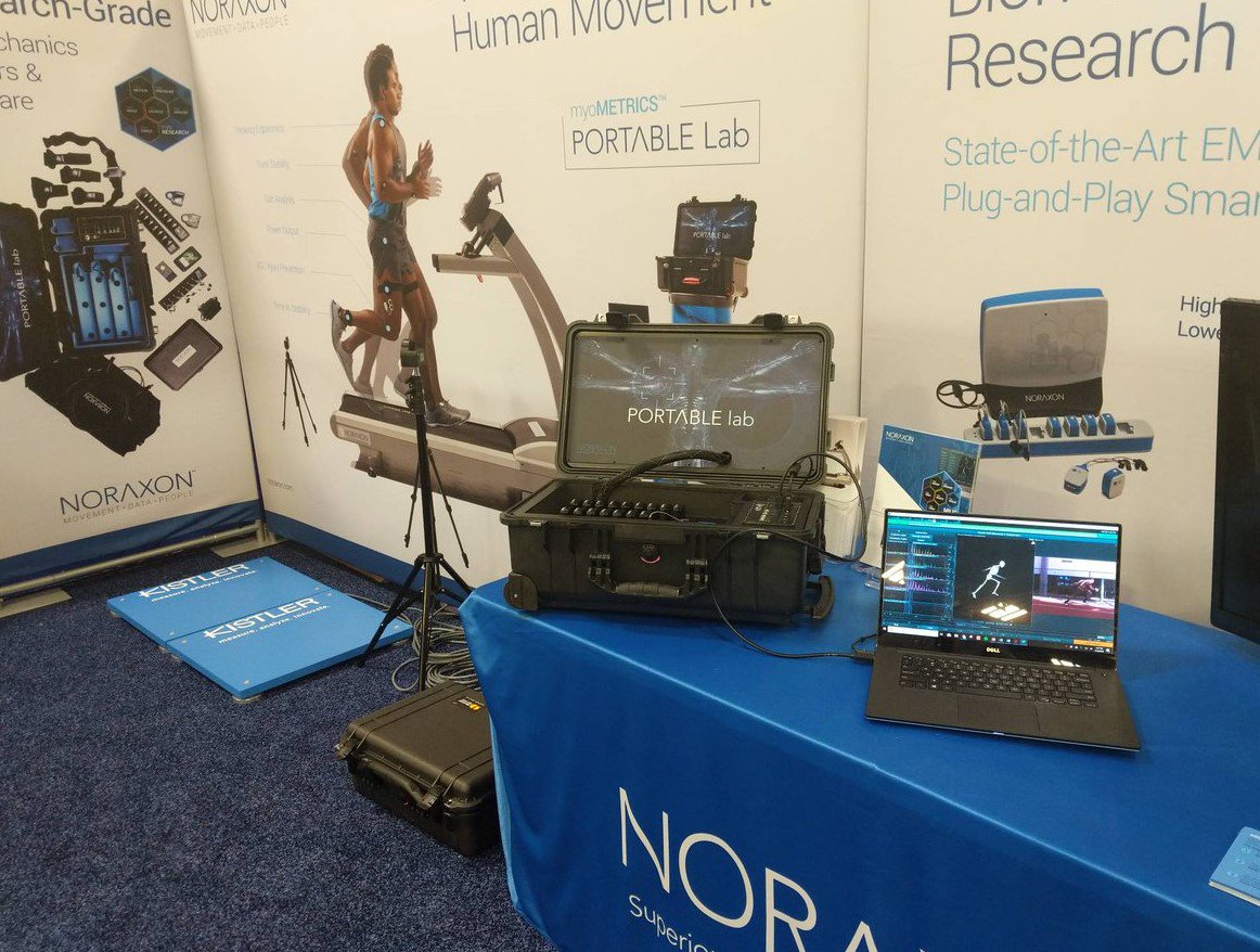 NoraxonUSA's tweet photo. That's a wrap on Day 1 at #ACSM18 in Minneapolis! Drop by booth #300 to learn about Ultium EMG and the Portable Lab. Ask us about our conference promo packages! #MovementDataPeople. https://t.co/DzdQtJWZ0C