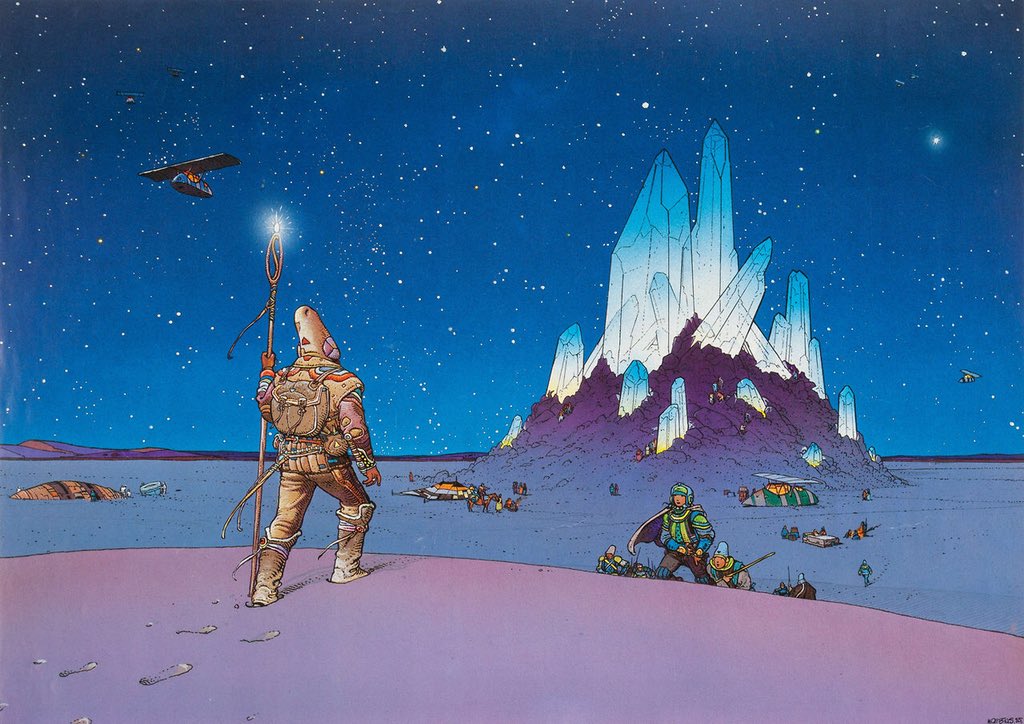 retroscifiart's tweet photo. Jean ‘Moebius’ Giraud https://t.co/eG8PpRzBuw