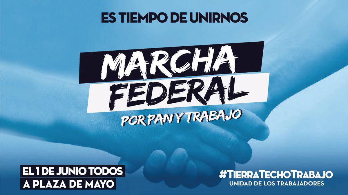 CapitalUes's tweet photo. Luego de cinco días de movilización, la masiva #MarchaFederal por #PanYTrabajo tendrá su cierre este viernes en #PlazaDeMayo para demostrarle al gobierno que no nos vamos a quedar de brazos cruzados mientras sigue ajustando a nuestro Pueblo.
#NoAlVeto #TarifasJustas https://t.co/UcqyyshcMl