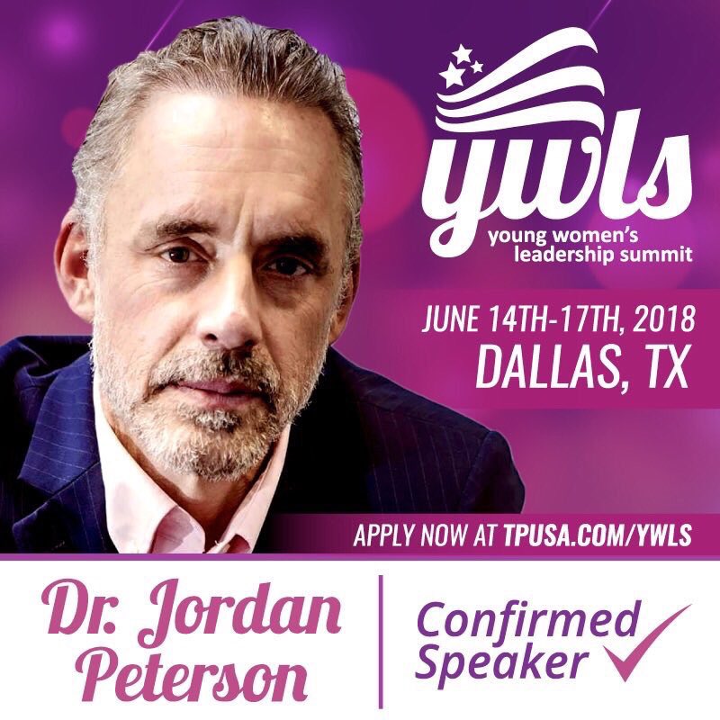 TPUSA has the best speakers! <a href="/jordanbpeterson/">Dr Jordan B Peterson</a> will be at YWLS apply now at tpusa.com/ywls