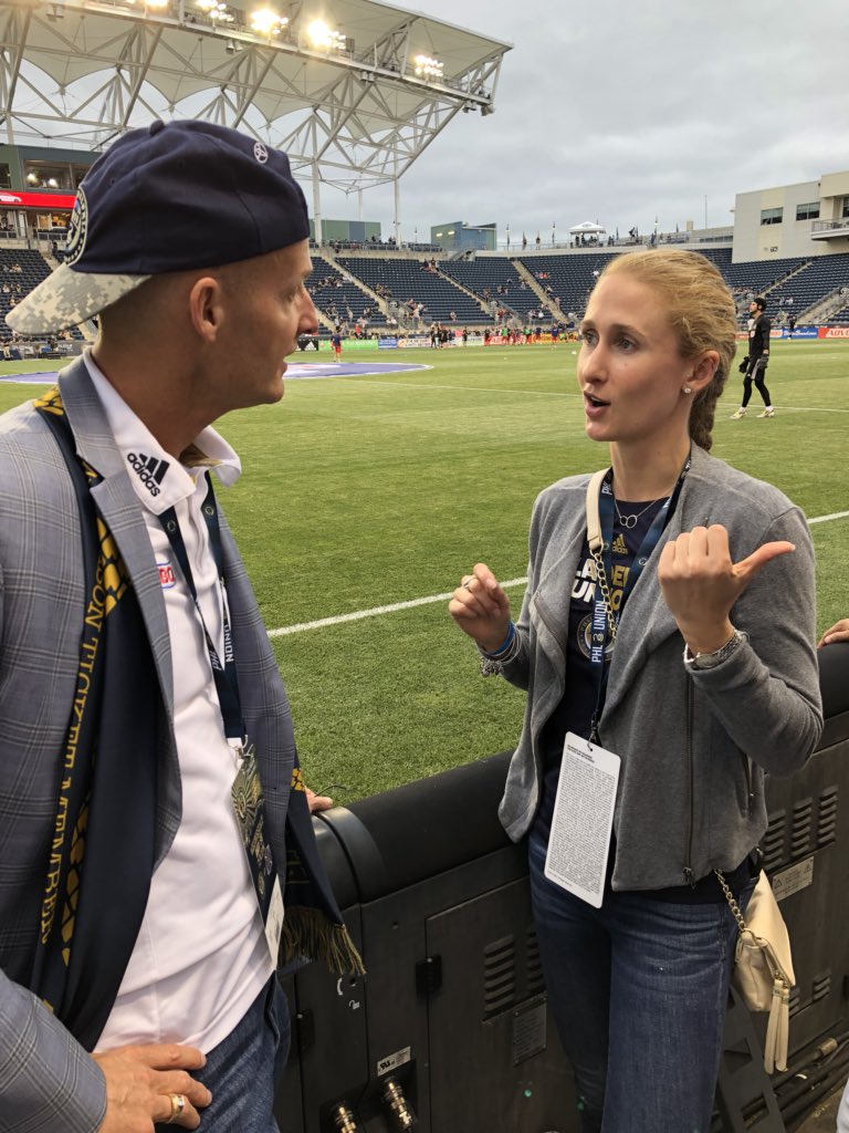 barblapp's tweet photo. A great night to watch the @PhilaUnion with some of our favorite @SAP customer! #saplife https://t.co/HvYjeMmpVZ