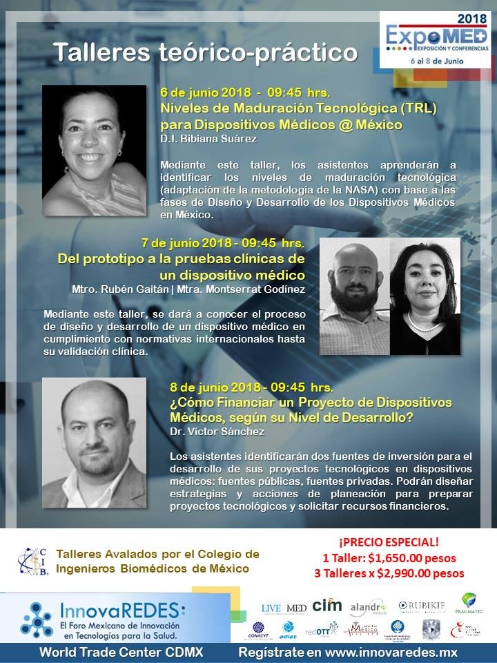 horus_i2d's tweet photo. Aprende como aplicar fondos de apoyo dependiendo de tu nivel de maduración de tu #tecnología para  #dispositivos médicos  en los talleres del foro #InnovaREDES  del 6 al 8 de Junio en #Expomed  #Biotecnologia #Innovacion @ConacytPrensa @ADIATMX  @RedOTTMx @PNTInnovacion @UNAM_MX https://t.co/FHARC5h8Hp