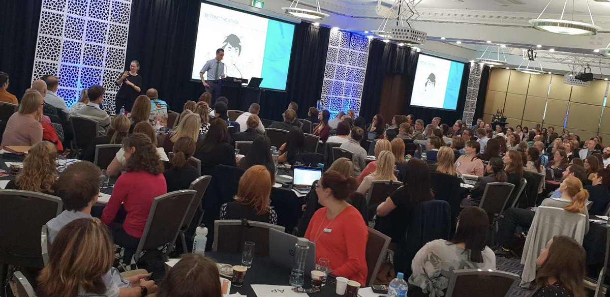 Eddie Woo inspiring 80 Head Teachers and 220 Assistant Principals at the AP and HT Induction conference. Instructional leaders demonstrate and lead by example, know how students learn and engage in dialogue about learning #DOELeaders <a href="/dizdarm/">Murat Dizdar</a> @SandraR72654712
