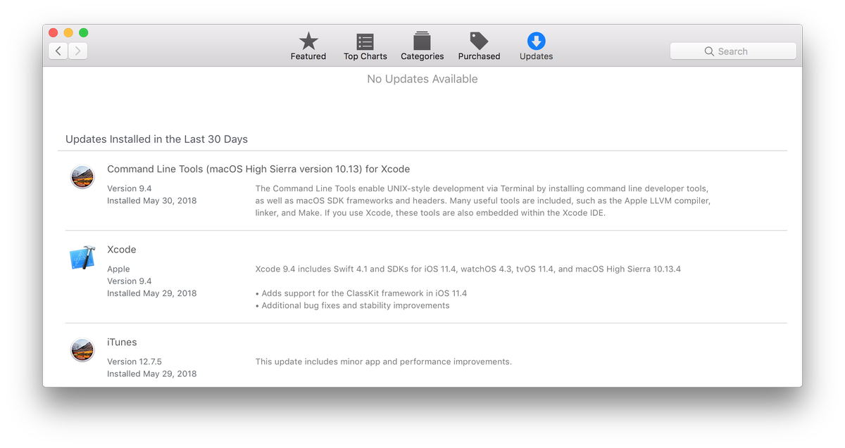 alchymylab's tweet image. #Xcode 9.4 and #CommandLineTools 9.4 now available for #macOS.