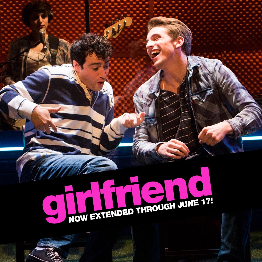 sigtheatre's tweet photo. GIRLFRIEND, the musical "primed for cult-hit status" (@petermarksdrama of @washingtonpost) is NOW EXTENDED through June 17! We are extending the show for six additional performances due to popular demand. #SigGirlfriend https://t.co/MUD2RbG7Y0
