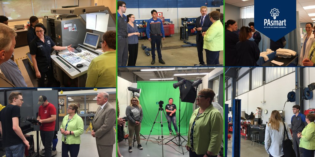 PALaborIndustry's tweet image. .@CTCLC_EDU showed us how they prepare their students for the #PAworkforce! 

Job training programs included cybersecurity &amp;amp; advanced networking, health occupations, protective services, creative communications, welding &amp;amp; fabrication, culinary arts, automotive tech, &amp;amp; masonry.