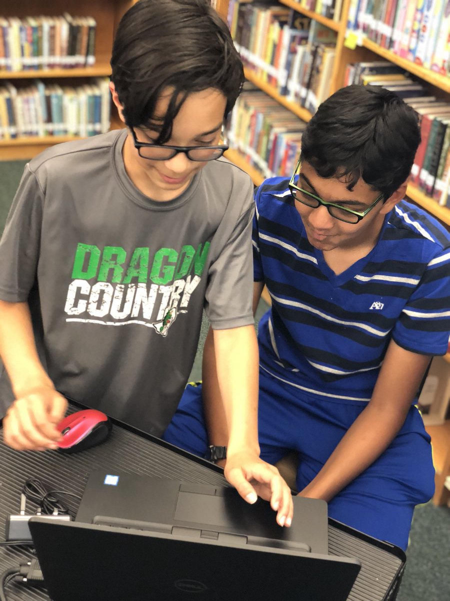 NWilliamsEDU's tweet photo. Talented artists, writers, and coding experts are showing off their work in the library. Come and see! #EISfamily #GameOnDragons https://t.co/GxggIuHRjb