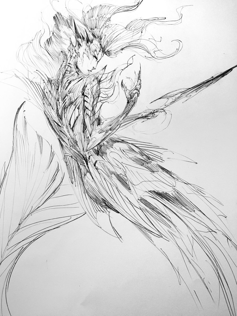 a mermaid for #mermay #sketch during lunch #art 