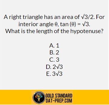 GoldStandardDAT's tweet image. Math, glorious Math! Do you know the answer?
#DATprep #DATQuestionoftheWeek #DAT #acetheDAT #predental