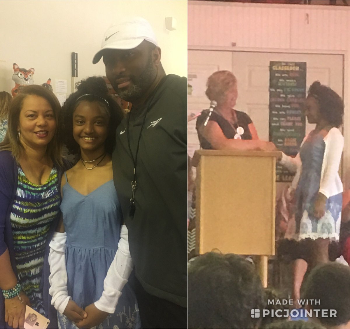 CoachBellamy's tweet photo. Had to leave workouts to see my lil girl achieve Principals Honors, Eagle Award, and Citizenship award at 5th grade graduation. #teambellamy #proudpappa #growntoofast #ontothenext https://t.co/XN1xVpADwp