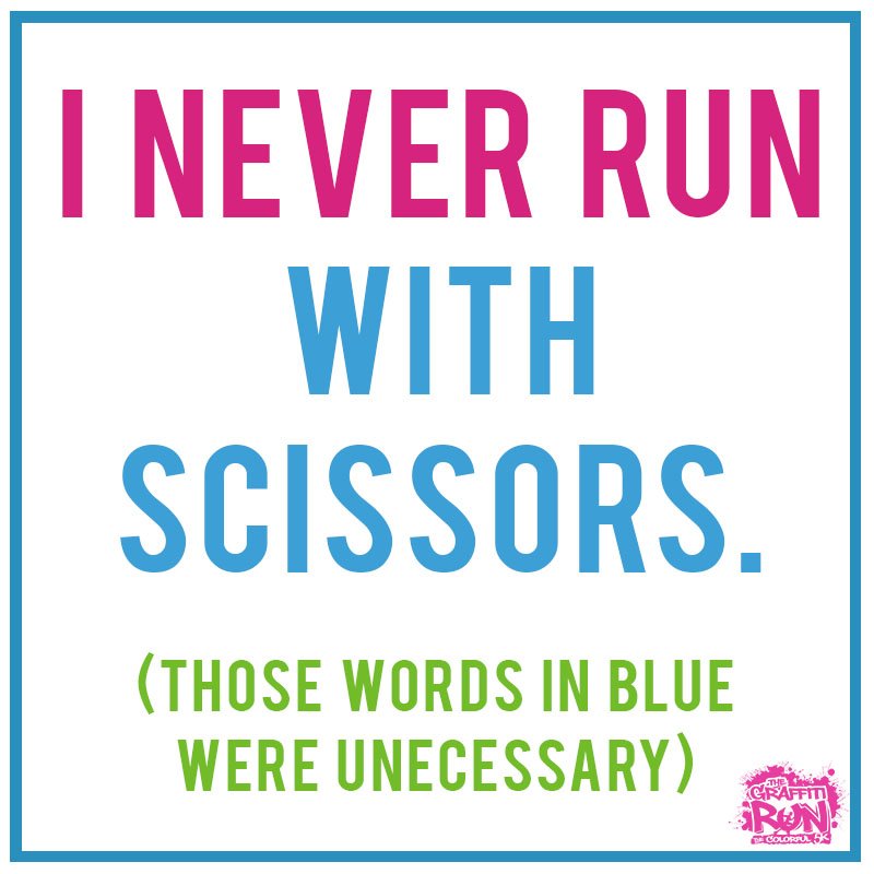 Just remove the blue text. 

#Running
#Funny
#Meme
#5K