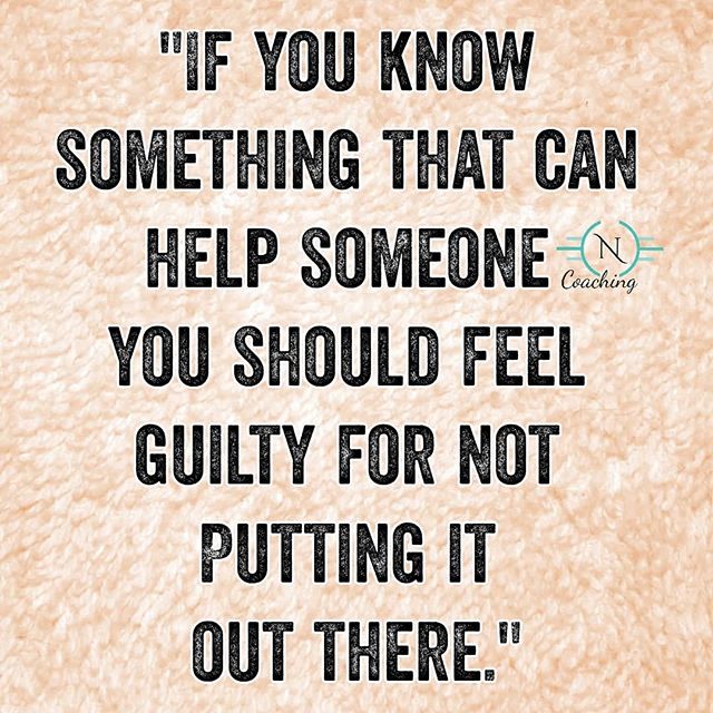 If you Know something that can help someone, You Should feel guilty for not putting it out there. Be the Guide. Be the Light. .
.
#gratitude #giving #helping #moveothers #edcuateothers #beyou #wisdom #fitness  #knowledge #instahelp #helpgram #instafit #coffee #journey #gym #healt
