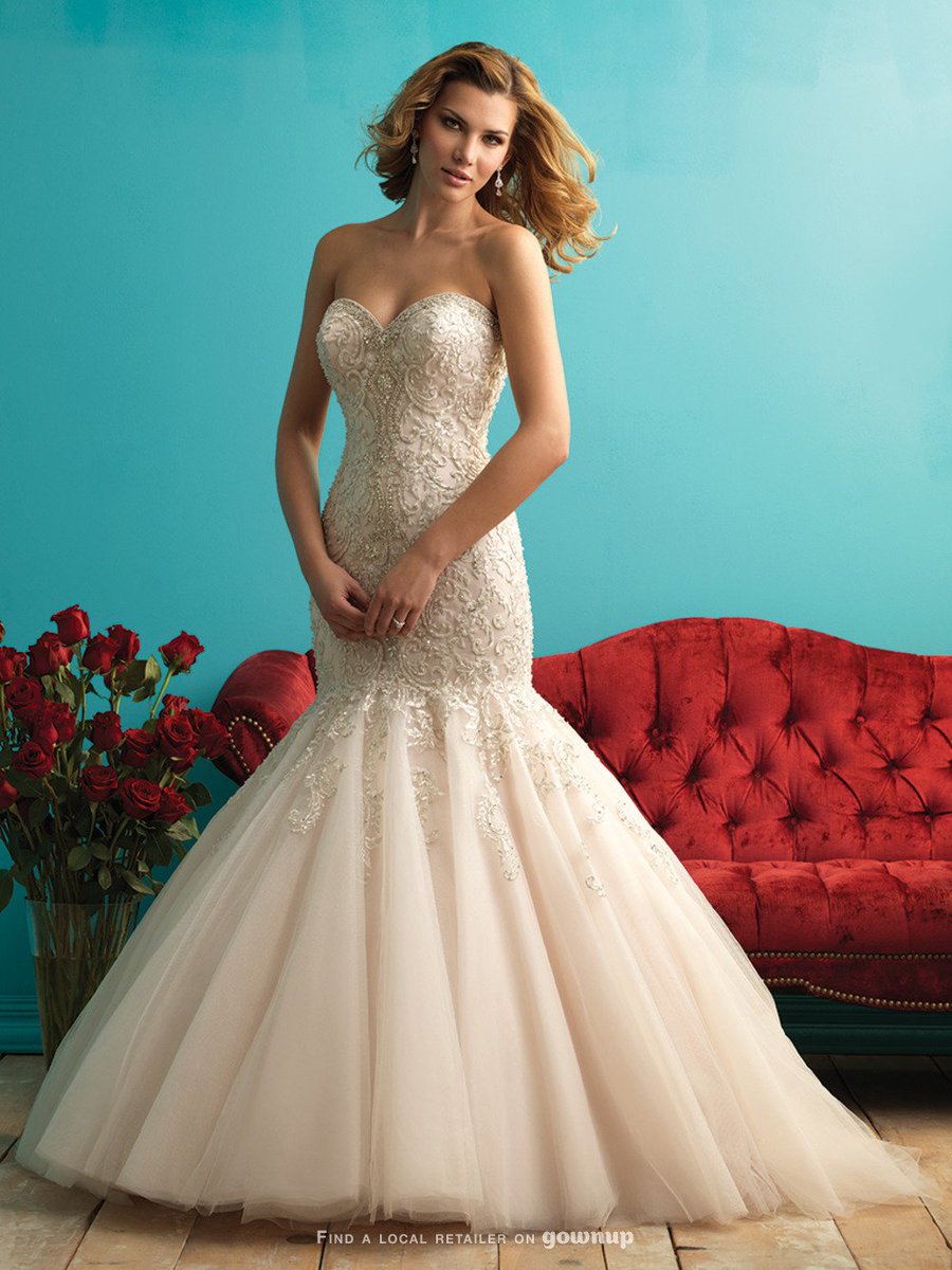 We love this #AllureBridals 9275 #WeddingDress #Wedding #Dress GownUp.com/gowns/18221