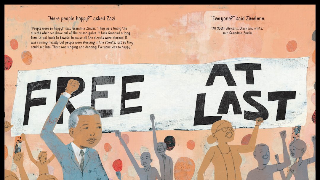 EveryChildRead's tweet photo. #BEAuction preview: Artwork by @sean_qualls from “GRANDAD MANDELA” written by Zazi, Ziwelene, &amp; Zindzi Mandela (2018, @QuartoKids). Bid on this &amp; more on 5/30 at 5pm during BookExpo! Get tix here:   https://t.co/eZ2Yvy542d #ABFE @ABABook @Sussingoutbooks https://t.co/XiJE9xb2Le