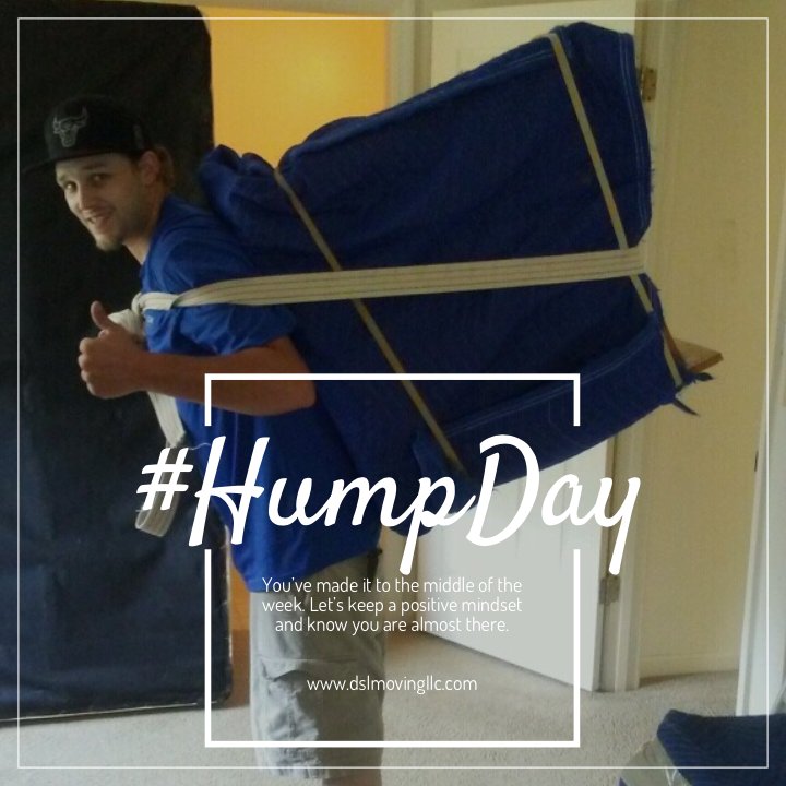DSL_MOVING's tweet photo. Sammy knows how to get the day started on hump day!! Hump day equals hump straps!!  #HumpDay #HumpStrap #DSL #Movers https://t.co/nB6HaAxB2S