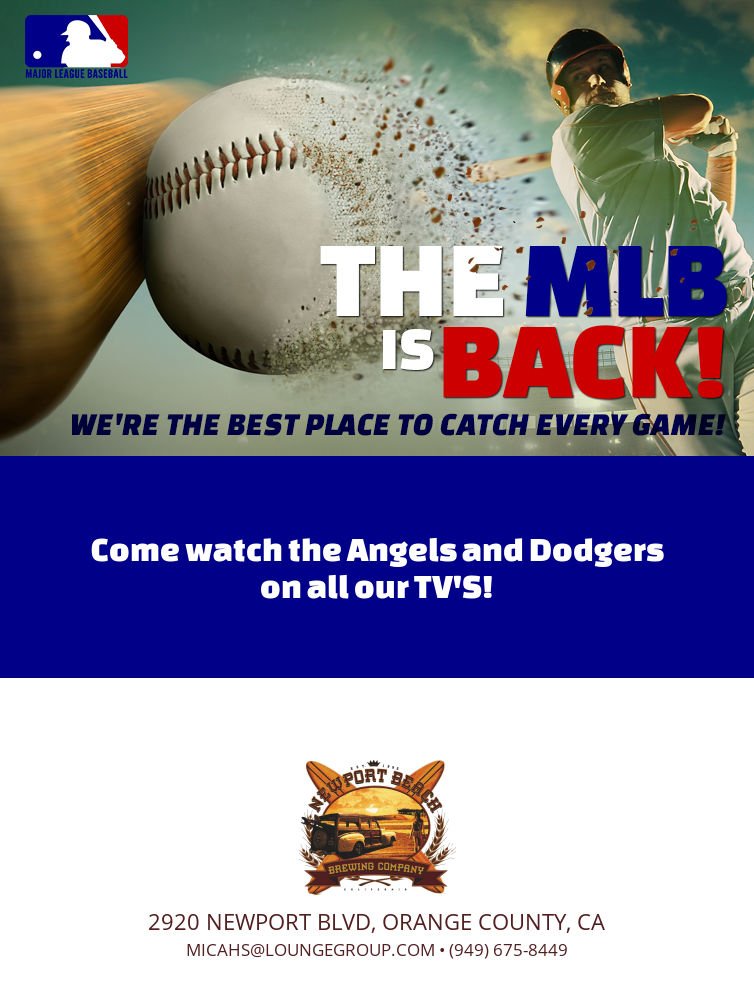 NBbrewco's tweet photo. Make us your Angels and Dodgers bar of choice! Fresh brewed beer, cocktails and good times for free. https://t.co/KJ8MUUcucB