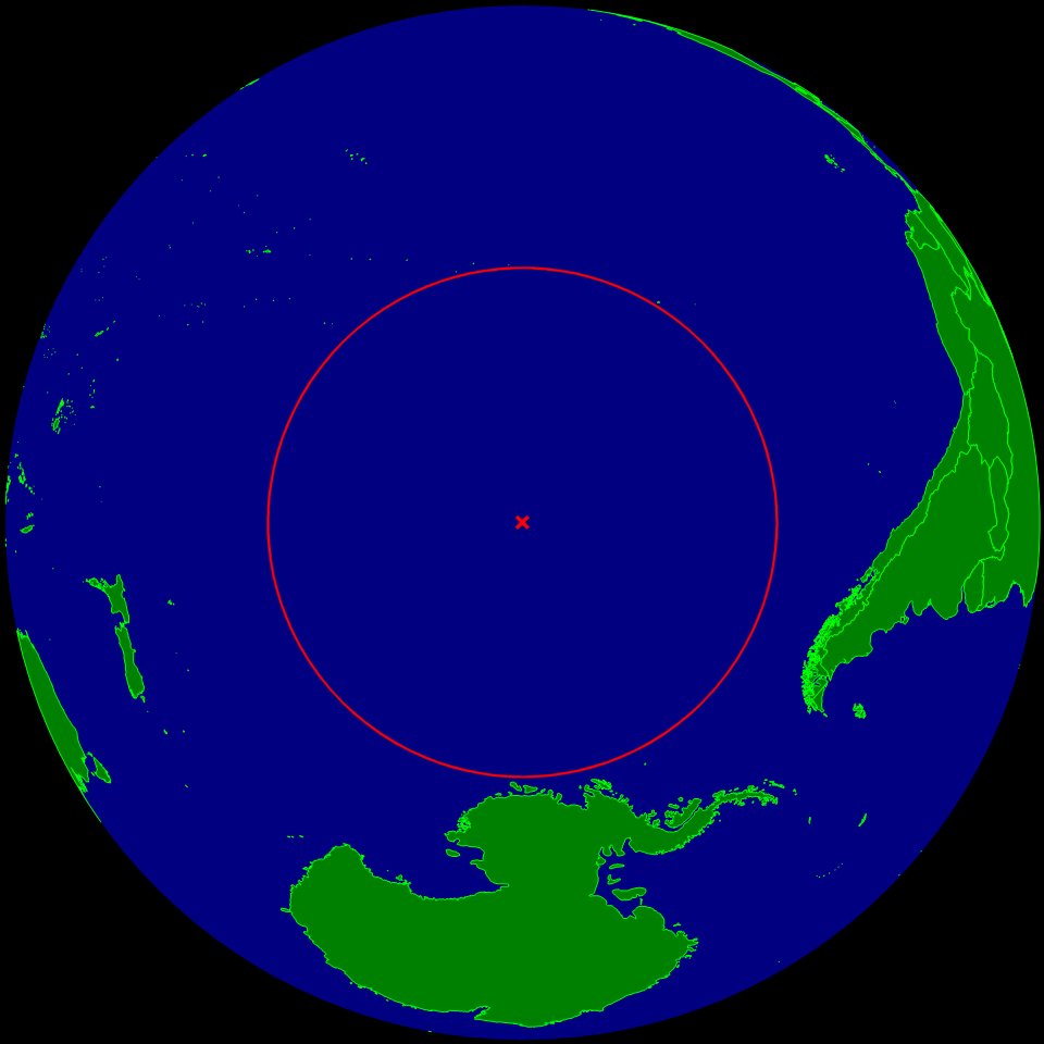 qikipedia's tweet photo. 'Point Nemo' in the South Pacific Ocean is the furthest possible place you can be from land on the Earth's surface. It is also known as 'spaceship cemetery', because this is where hundreds of decommissioned satellites and spacecraft are sent to a watery grave. https://t.co/ZEFnqpcIqN