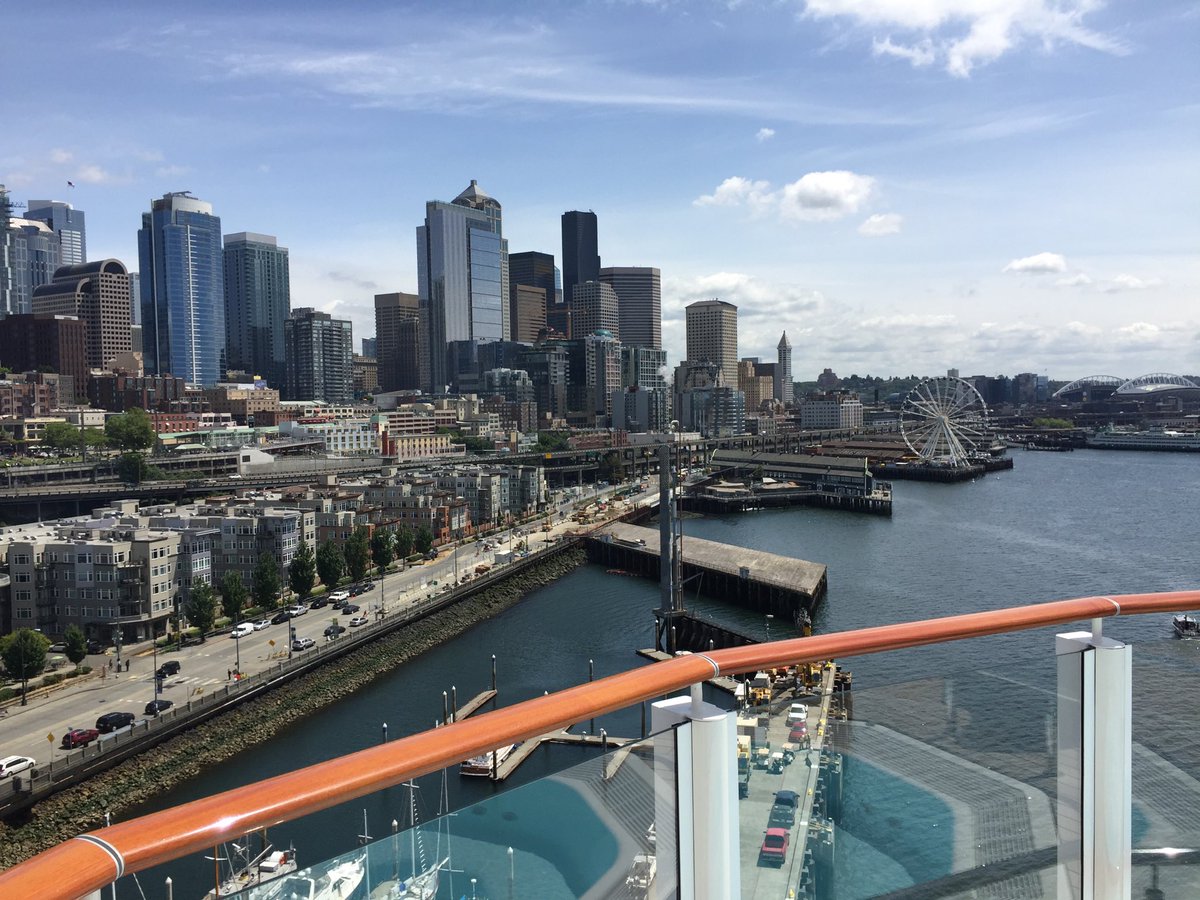 Sonnenschein zur Taufe der #NorwegianBLISS in Seattle <a href="/CruiseNorwegian/">Norwegian Cruise Line</a>