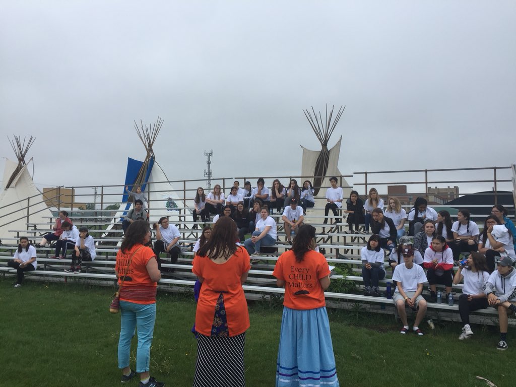 lindsey_trudeau's tweet image. IYLP students getting ready to help out with WSD celebration pow wow #wsdpowwow #IYLP