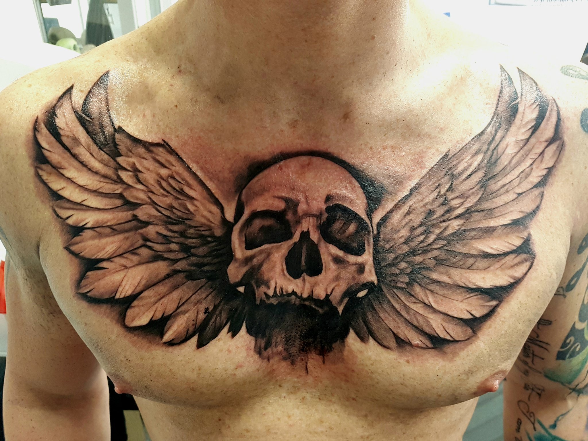 Skull with wings tattoo by jessbodyarts A skull with wings comes from  hundreds of years of art culture and represents the Latin saying   Instagram