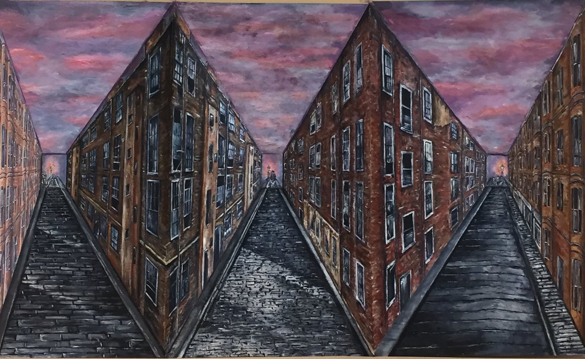 phsart_design1's tweet photo. Advanced Higher Glasgow tenements theme #gorbols #invertedperspective #oldglasgow #ChallengeYourself #aiminghigh #weAREphs @PerthHighSchool https://t.co/00eMuvKGQ2