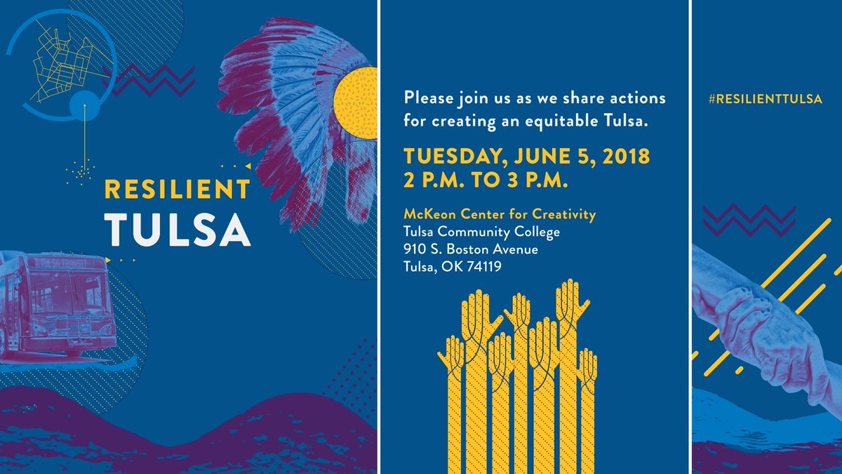 apostrofiends's tweet photo. Come one! Come all!!! Join us on June 5, 2018 at 2 PM for the Resilient Tulsa Strategy Launch.
I mean, all the cool kids will be there. #resilientTulsa #RTStrategy https://t.co/jROrKBJp1t