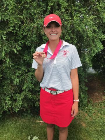 SWWarriors1's tweet photo. South Winneshiek senior Jaden Schweinefus places 3rd at the 1A girls state golf meet in Marshalltown finishing with a 159 total. Great Job Jaden!! https://t.co/Zo7k93r8EU