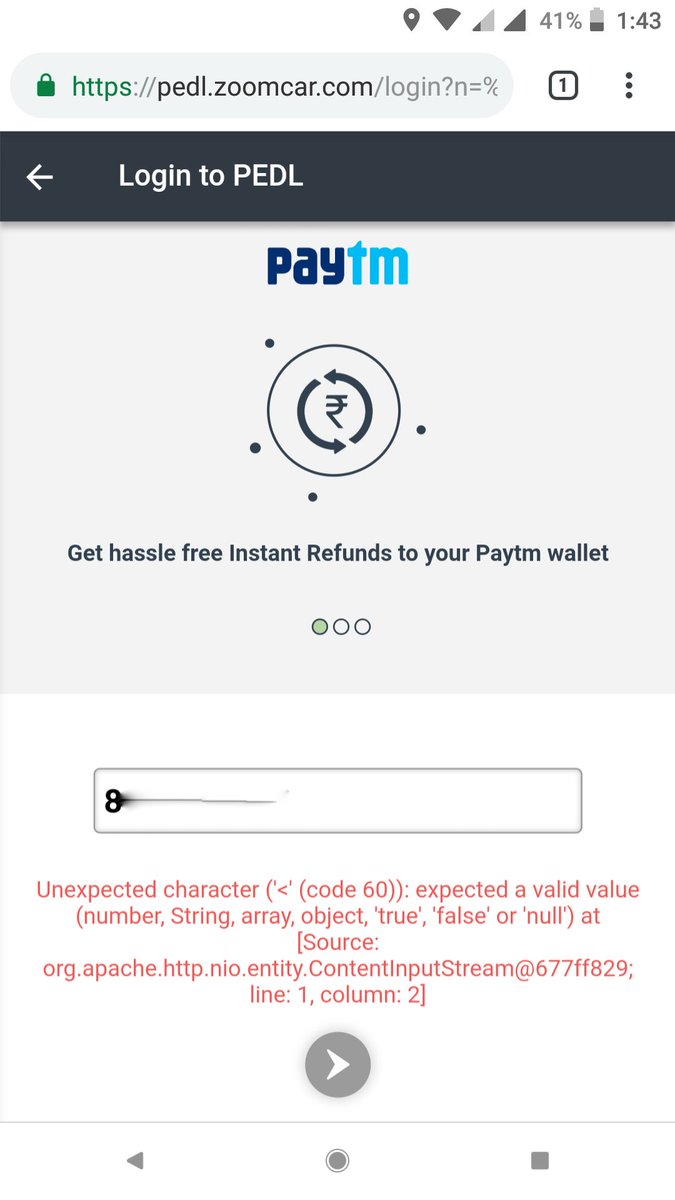ChinmayKunkikar's tweet image. Tried linking @Paytm wallet to @ZoomCarIndia&apos;s #pedl via the app but it threw connection errors. Later tried it using their web interface and this happened.
#badcode