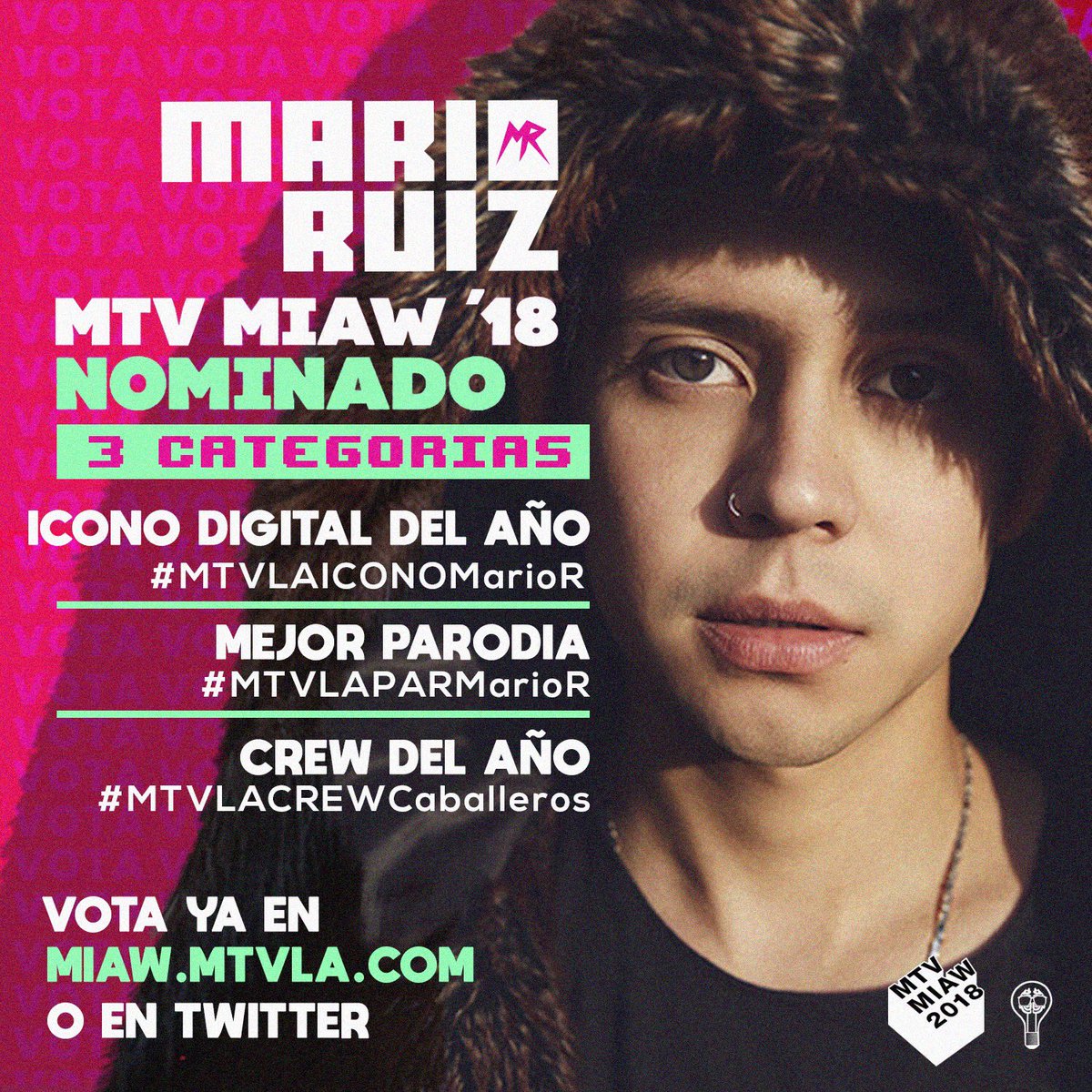 Soymarioruiz's tweet photo. Vamos por uno de estos. 
#MTVLAICONOMARIOR #MTVLAPARMARIOR #MTVLACREWCABALLEROS #PremiosMTVMIAW https://t.co/vfMJ12HYIu