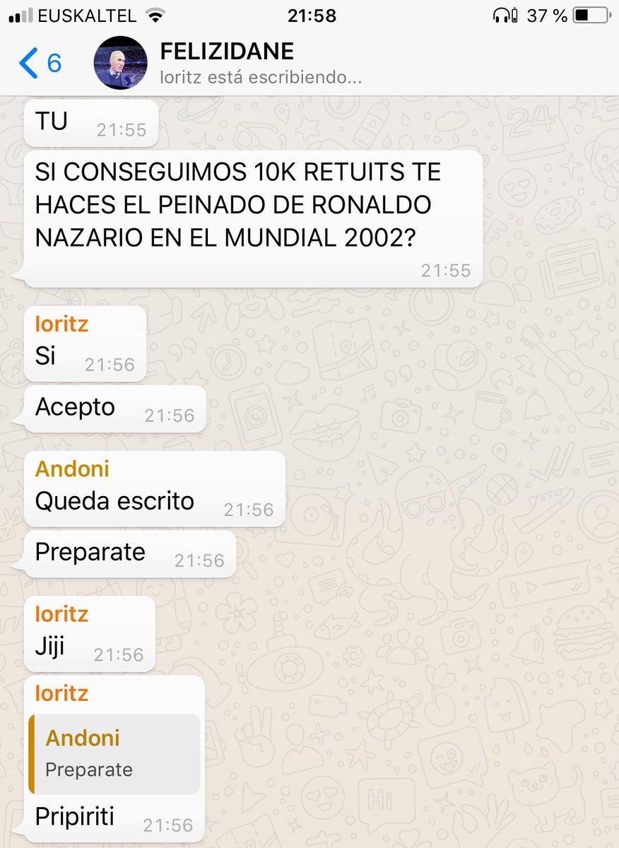 ramiro_markel's tweet image. Si este tweet llega a los 10.000 rt @Ioritzola se hace el peinado de @Ronaldo del mundial de 2002! Esta difícil pero vamos a intentarlo. Una ayuda no vendría mal y así puede animar a la @SeleccionBrasil en el mundial de Rusia @Ronaldo. Gracias!!!
