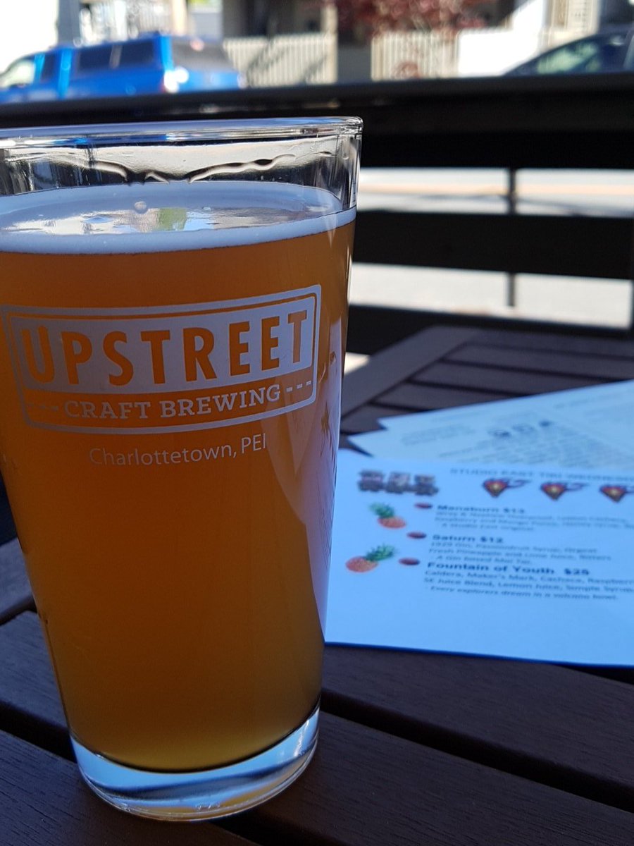 TimMacLeod's tweet image. You had me at rhubarb. Trying @UpstreetBrewing Ruby social before some #tikiwednesday fare from @StudioEastHFX