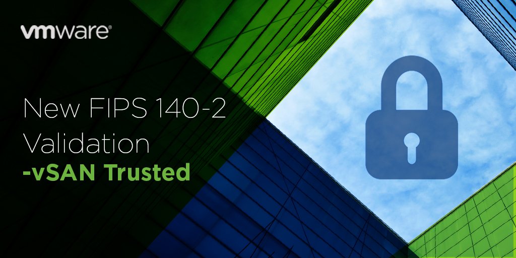 VMware vSAN 6.7 brings the first FIPS 140-2 validated encryption to an HCI Leader! Secure your data: bit.ly/2J0Imac