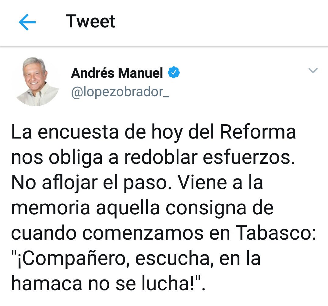 faustocarbajal's tweet photo. #LoMásLeído Es la encuesta de @Reforma dónde coloca a nuestro próximo #Presidente @lopezobrador_ con una gran ventaja! @Redes_MORENA arrasará en todo el País! Sigamos el paso como hasta ahora más aún en #Iztapalapa Vamos a Ganar! @Claudiashein @ClaraBrugadaM @AlfredoHRaigosa https://t.co/Dj1H4pGLBQ