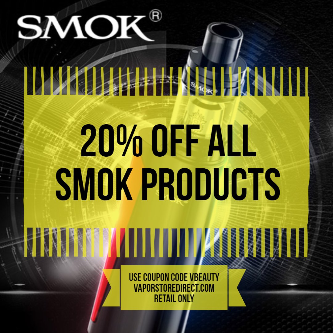 OurShidduch's tweet photo. Get 20% OFF All SMOK Products at https://t.co/nBh5CpZFJq - Use Coupon Code "VBEAUTY" at Checkout - Valid Retail only! - Get Your Vape On! https://t.co/2GwzTRRvrj