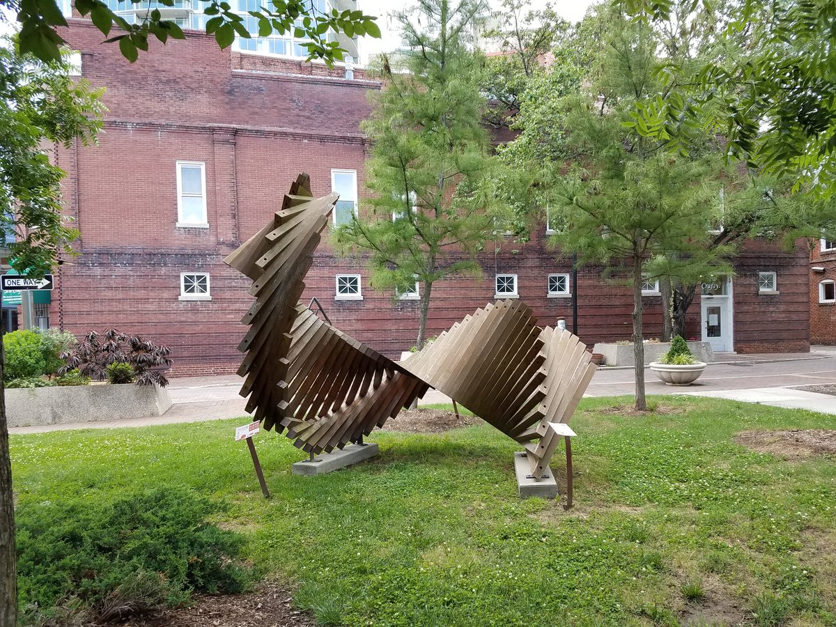 dawnbvaughan's tweet photo. Here's some cool downtown Durham #publicart. https://t.co/3ovnamFpSR