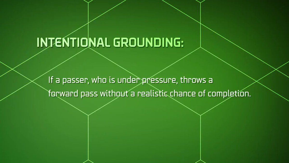 NFL Football Operations on Twitter "Intentional Grounding explained in
